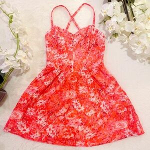 ✨💖✨Guess Orange and Pink Floral Lace Dress ✨💖✨